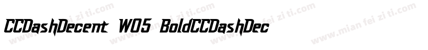 CCDashDecent W05 BoldCCDashDecent字体转换